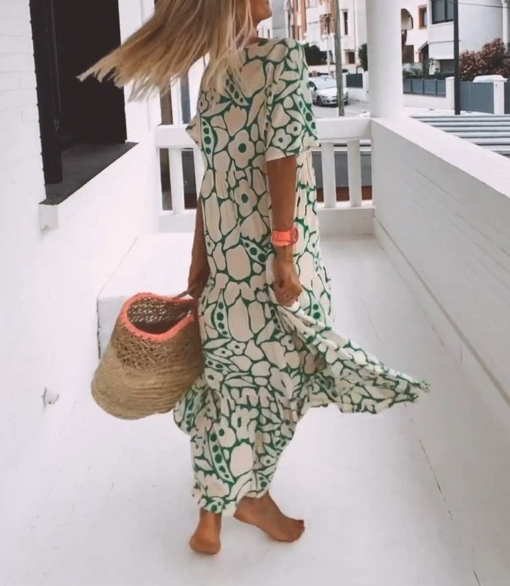 🔥BIGGEST SALE - 49% OFF🔥🔥Summer New Short-sleeved Printed Dress