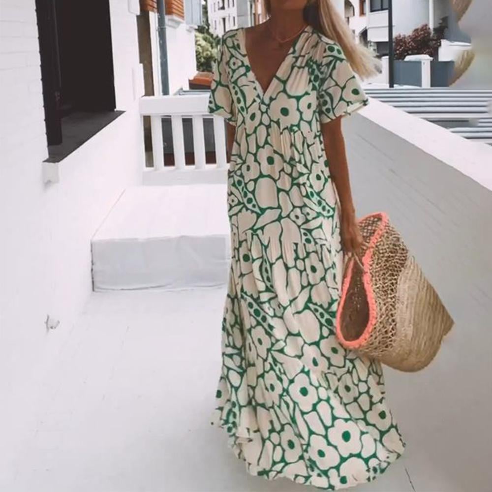 🔥BIGGEST SALE - 49% OFF🔥🔥Summer New Short-sleeved Printed Dress