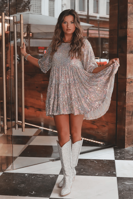✨Sequin Baby Doll Dress❤️