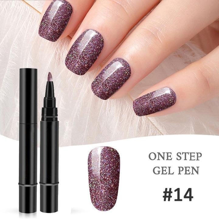 (💝HOT SALE - 48% OFF)🔥🔥 One Step Nail Gel Pen✅Eco-friendly & Tasteless
