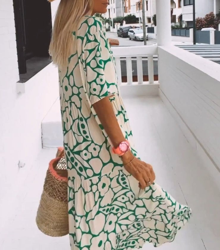 🔥BIGGEST SALE - 49% OFF🔥🔥Summer New Short-sleeved Printed Dress