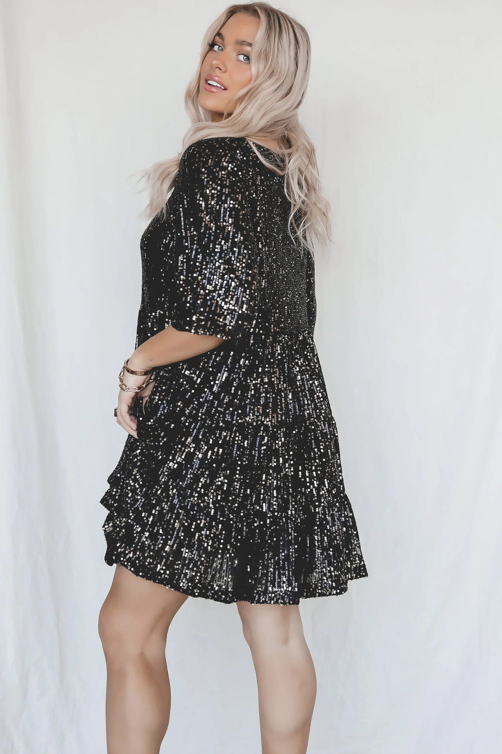 ✨Sequin Baby Doll Dress❤️