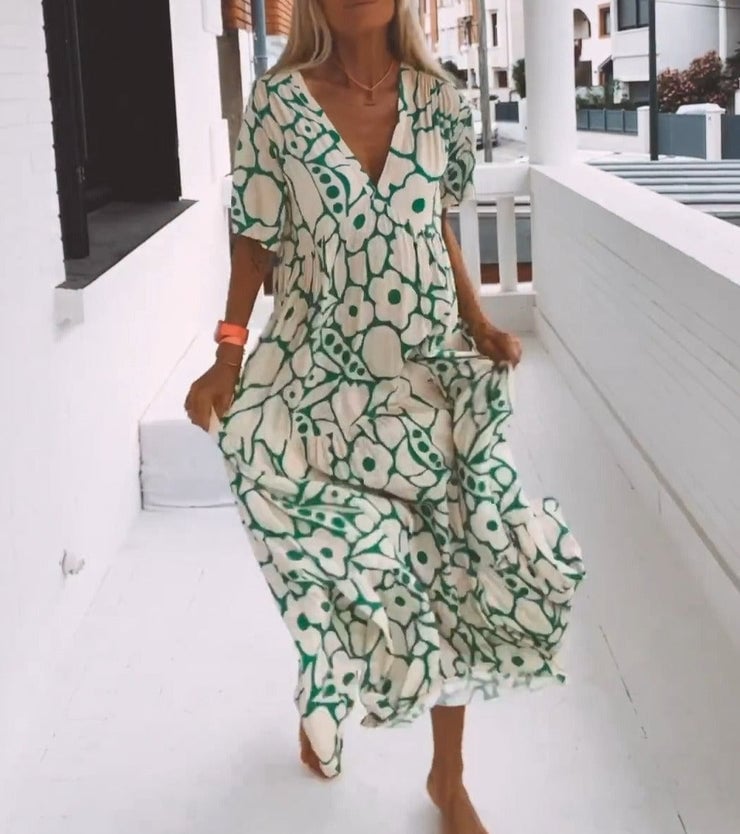 🔥BIGGEST SALE - 49% OFF🔥🔥Summer New Short-sleeved Printed Dress