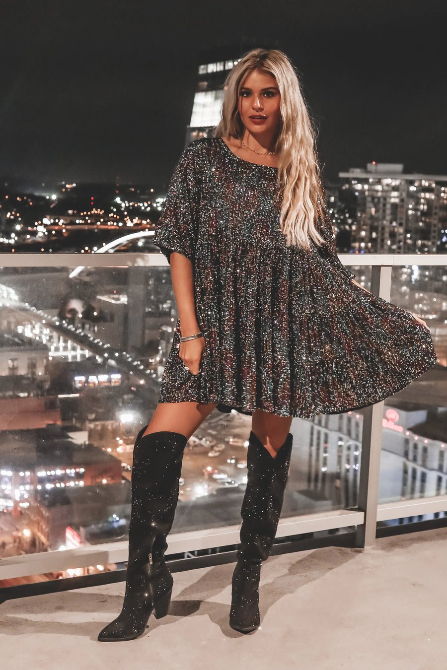 ✨Sequin Baby Doll Dress❤️