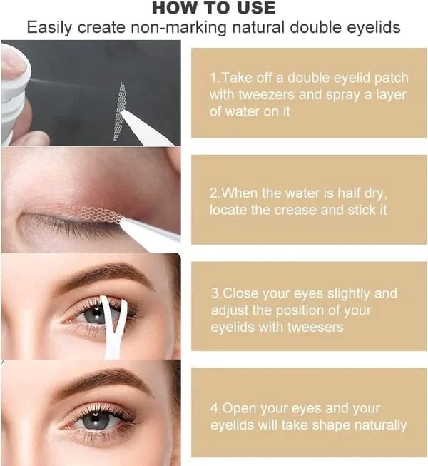 🏆49%OFF🔥New Glue-Free Ultra Natural Invisible Double Eyelid Sticker
