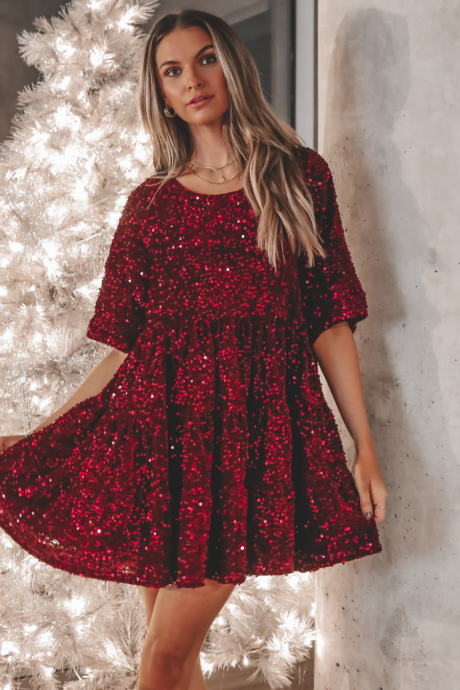 ✨Sequin Baby Doll Dress❤️