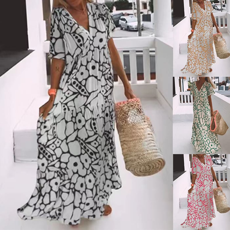 🔥BIGGEST SALE - 49% OFF🔥🔥Summer New Short-sleeved Printed Dress