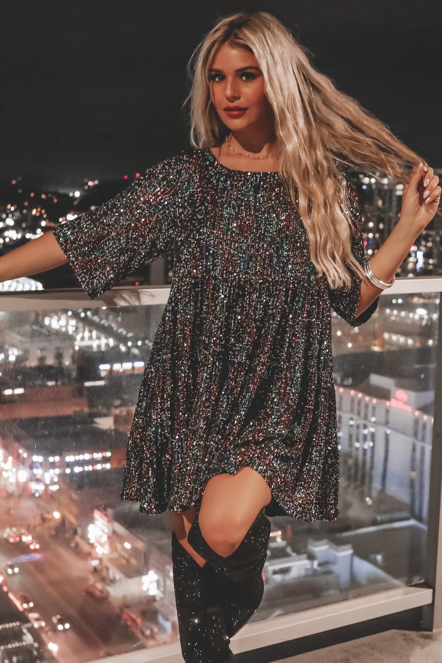 ✨Sequin Baby Doll Dress❤️