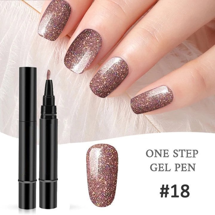 (💝HOT SALE - 48% OFF)🔥🔥 One Step Nail Gel Pen✅Eco-friendly & Tasteless